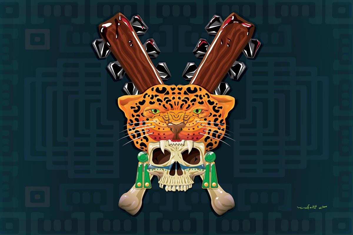 Ilustración digital: Caballero Jaguar : WoolfArts 2022